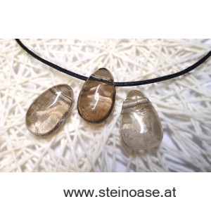 Anhänger Rauchquarz gebohrt